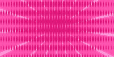 Pink comic burst background with halftone dots, retro pop art explosion frame, perfect for fun poster, girly theme, kids design, or vibrant cartoon effects. © Qomariyah .