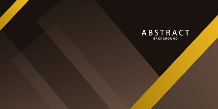Abstract dark brown with gold line ribbon concept element banner background. Simple and luxury pattern decoration banner style. Eps10 vector