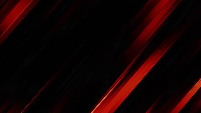 Abstract red glowing diagonal lines on dark background. Dynamic futuristic motion graphic for technology, gaming or dramatic video backdrop