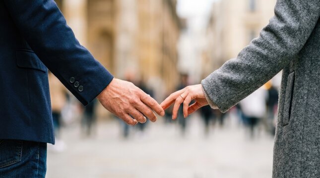 International friendship day two people linking pinkies celebrating bonds of friendship