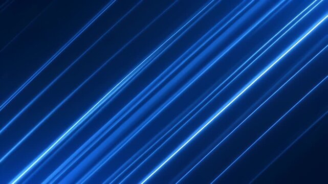 Abstract blue glowing diagonal lines on a dark background creating a futuristic and dynamic visual effect.