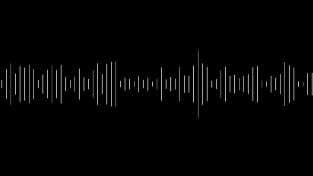 4k abstract music sound wave or audio wavefrom isolated on black background. Audio waveform with frequency animated lines.
Abstract sound wave. audio waves rhythm isolated on black background.