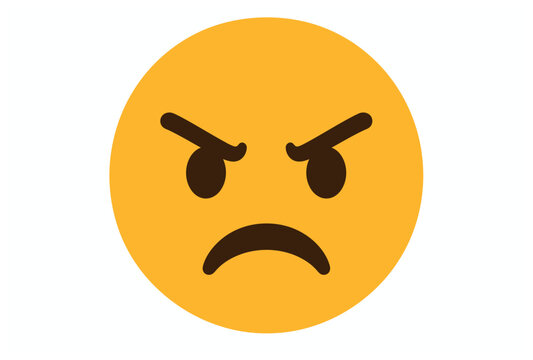 Angry Face Emoji Expression Symbol.
