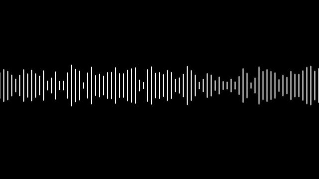 4k abstract music sound wave or audio wavefrom isolated on black background. Audio waveform with frequency animated lines.
Abstract sound wave. audio waves rhythm isolated on black background.