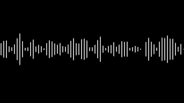 4k abstract music sound wave or audio wavefrom isolated on black background. Audio waveform with frequency animated lines.
Abstract sound wave. audio waves rhythm isolated on black background.
