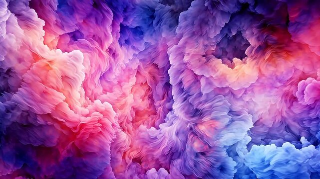 Digital purple and pink nebula starry abstract background