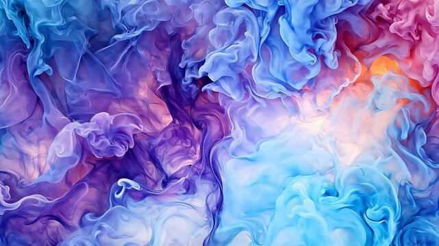 Digital purple and pink nebula starry abstract background