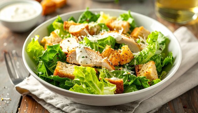 Klassische Caesar Salad Bowl