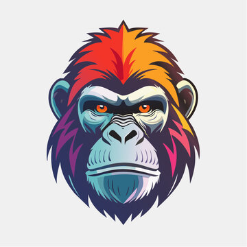 Stylized Gorilla Portrait