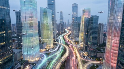 Fototapeta premium Luxury City view from top 