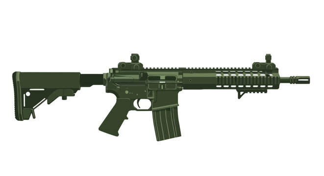 Modern Assault Rifle, Military Weapon, Tactical Gun, Automatic Firearm