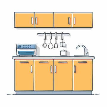 Modern Kitchen Interior Illustration