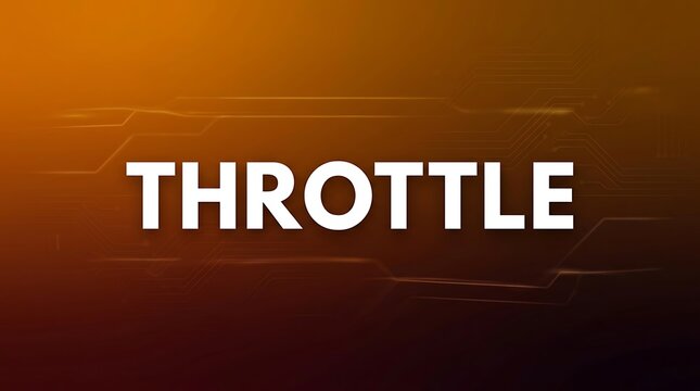Throttle text overlay on abstract background with throttle acceleration velocity movement performance abstract