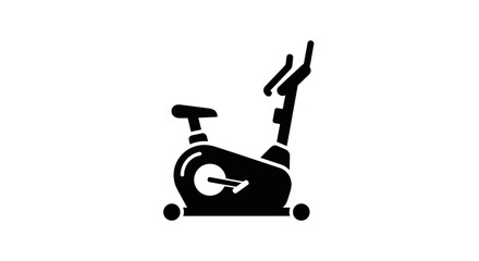 Exercise bike stands as a symbol of modern fitness equipment designed for home cardiovascular workouts and healthy living. © yanto