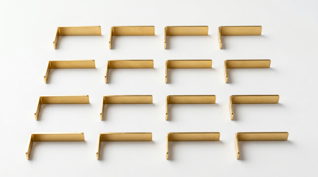 Golden, brass drawer handles, cabinet knobs, hardware set, 20 pieces