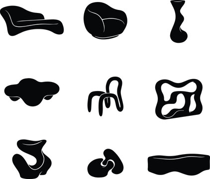Organic Modern Furniture Silhouette Collection &ndash; Fluid Artistic Design
