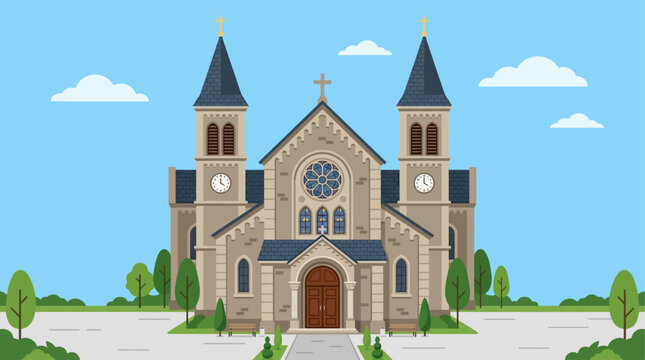 The Holy Trinity Church stands tall on a serene Sunday morning.