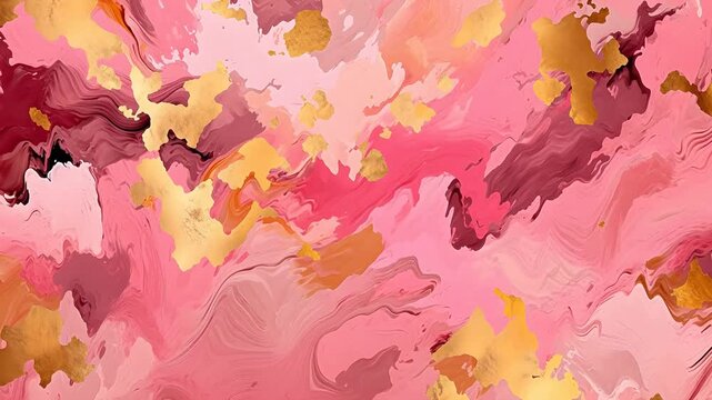 Artistic pink gold print camouflage abstract background