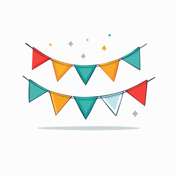 Colorful Bunting Flags for Celebration