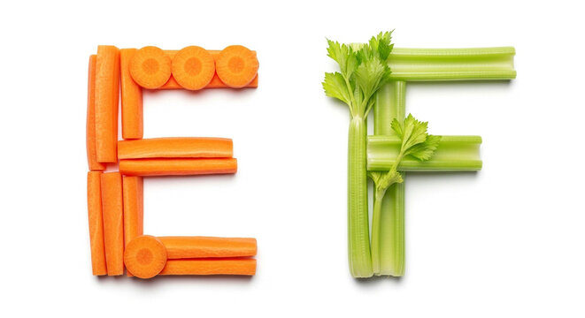 Carrot and Celery Letters E and F