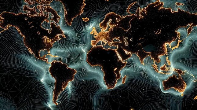 Global connectivity and data flow across continents and oceans