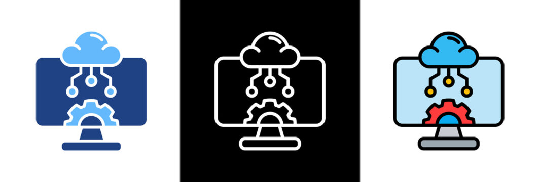 Cloud Computing triple icon