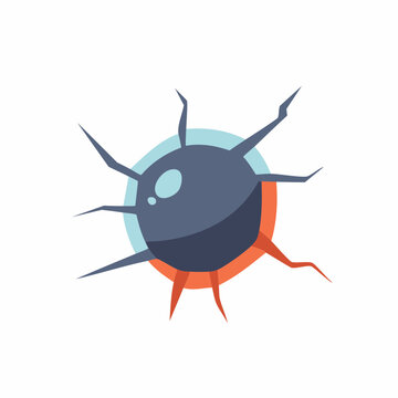 Stylized illustration of a sea mine