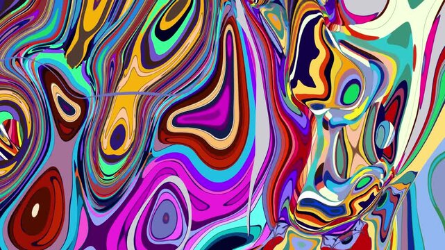 Colorful abstract swirl pattern with vibrant psychedelic design