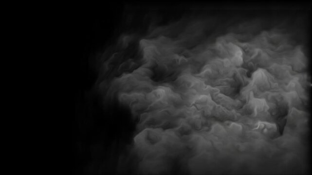 Super Slow Motion Shot of Flying Atmospheric Smoke, Isolated on Black Background , Filmed on High Speed Cinematic Camera at 1000 FPS
