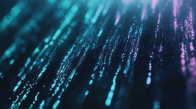 Abstract digital network of glowing blue and cyan data points and lines representing technology and information flow