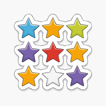 Collection of Colorful Stars