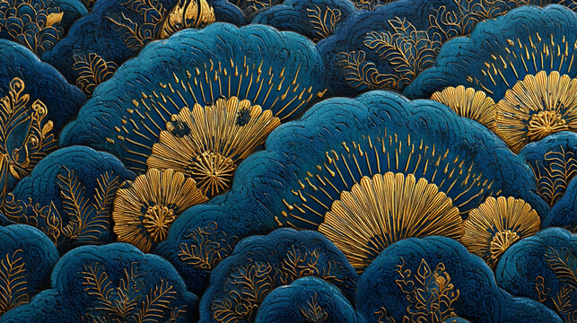 Elegant Japanese traditional pattern background with delicate motifs