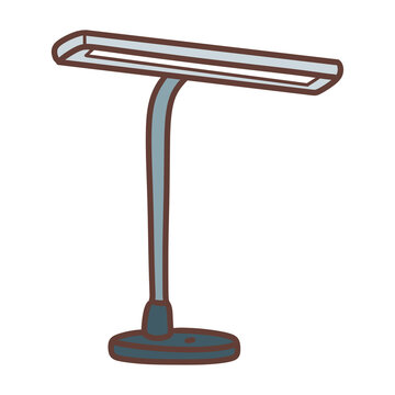 Modern t-shaped office desk lamp with wide coverage.