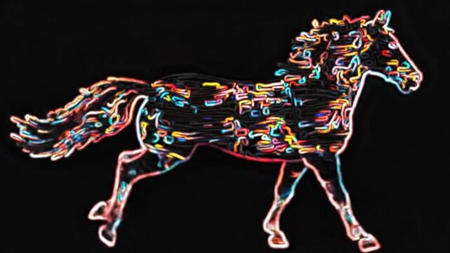 Horse galloping