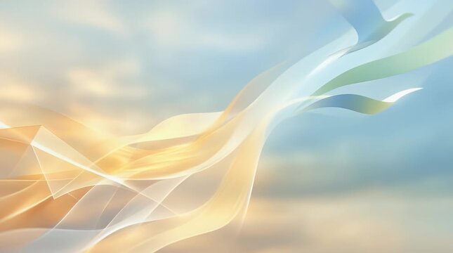 Gentle Flowing Abstract Waves in Soft Pastel Colors