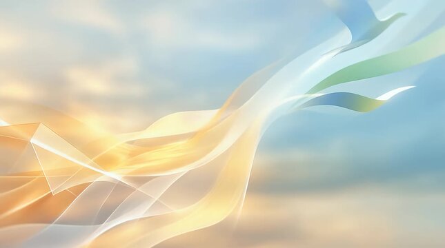 Gentle Flowing Abstract Waves in Soft Pastel Colors