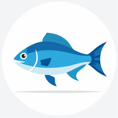 Fototapeta premium Blue Fish Illustration