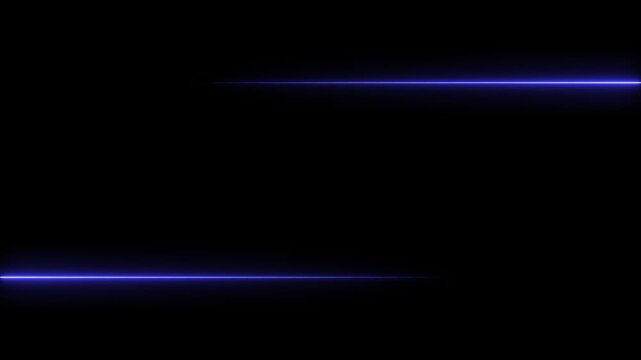 Countdown from ten to zero with glowing blue neon lines on black background motion.
