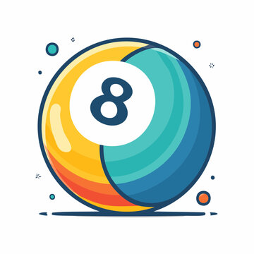 Stylized 8 Ball Illustration