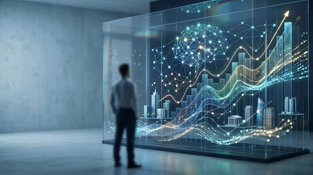 Futuristic Data Visualization in Transparent Display