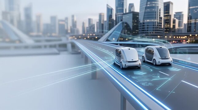 Futuristic Autonomous Vehicles on a Smart City Road