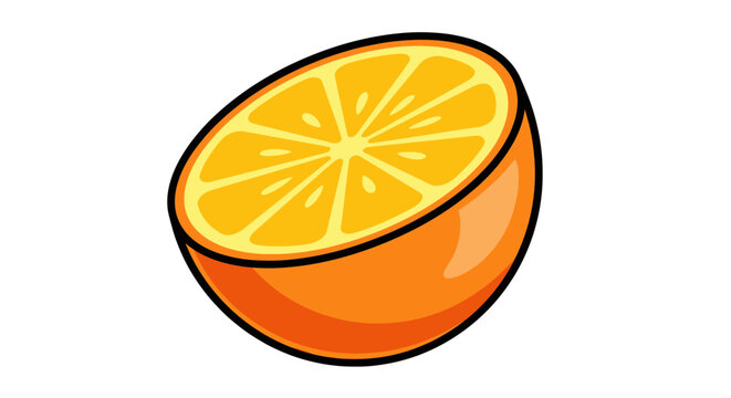 Fresh Orange Slice Illustration