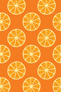 fruity orange slice pattern background