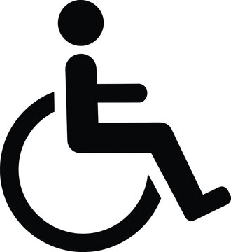 Universal accessibility symbol for handicap parking and facilities Vector
