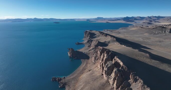 Landscape in high altitude lakeside in tibet, China 