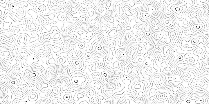 Topographic map contour grunge lines pattern background texture vector illustration