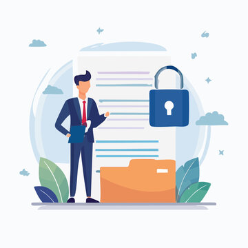 Business Security and Data Protection Concept