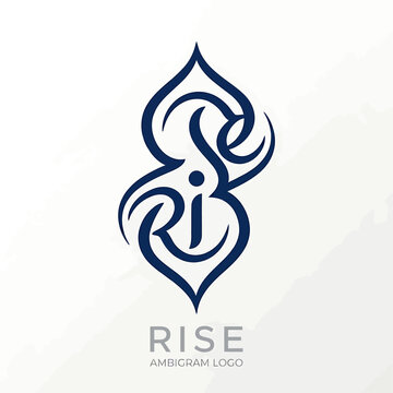 RISE Ambigram Logo Design