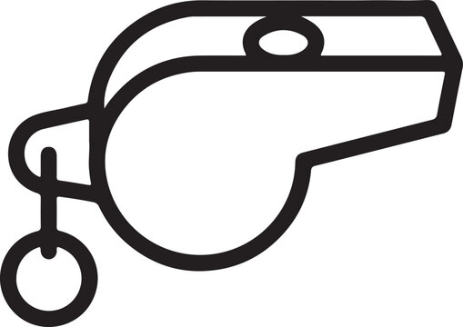 Coach Whistle Symbol for Training, Fitness and Game Graphics