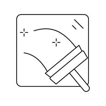 Squeegee icon with white background vector stock illustration